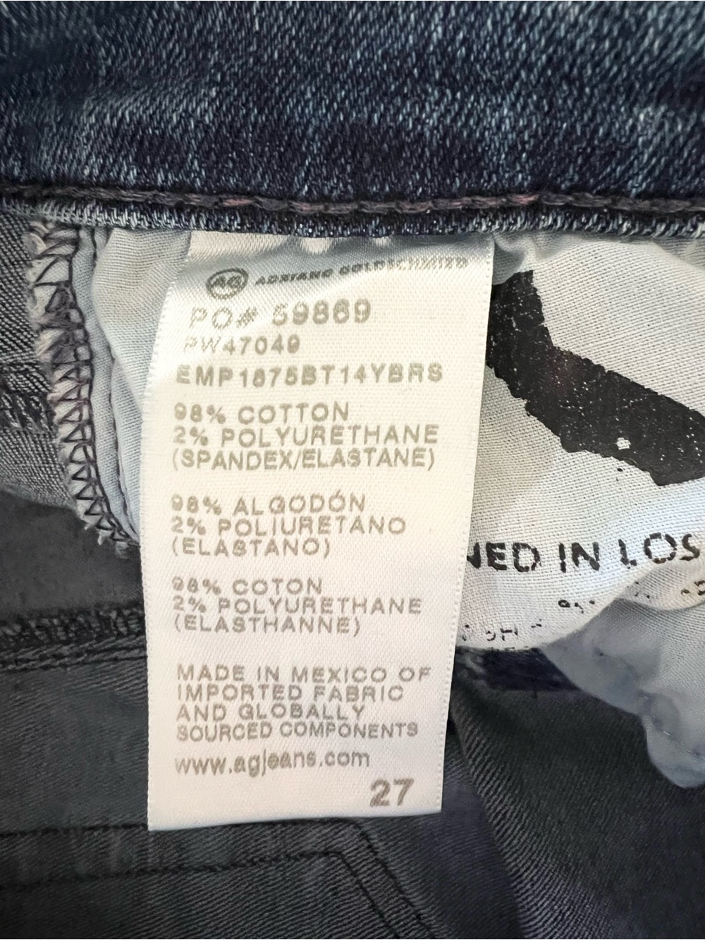 AG jeans Adriano Goldschmied Mari Mid-rise Slim Straight jeans Size 27 Premium - Picture 10 of 10